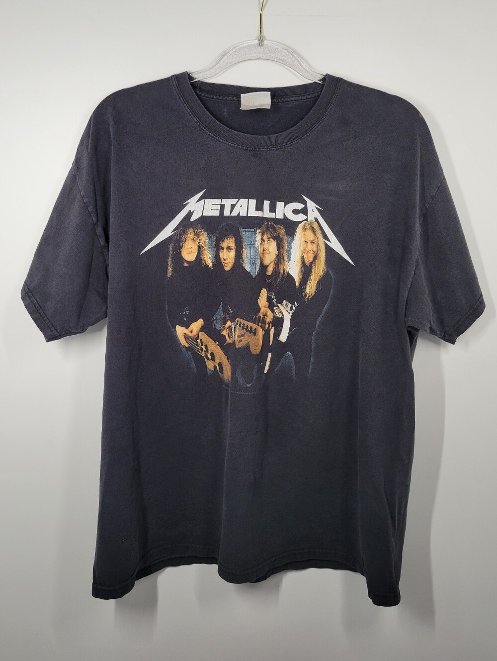 Vintage Black METALLICA Hanes Heavy Weight Graphic T-Shirt Adult Size Large